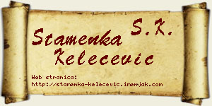 Stamenka Kelečević vizit kartica